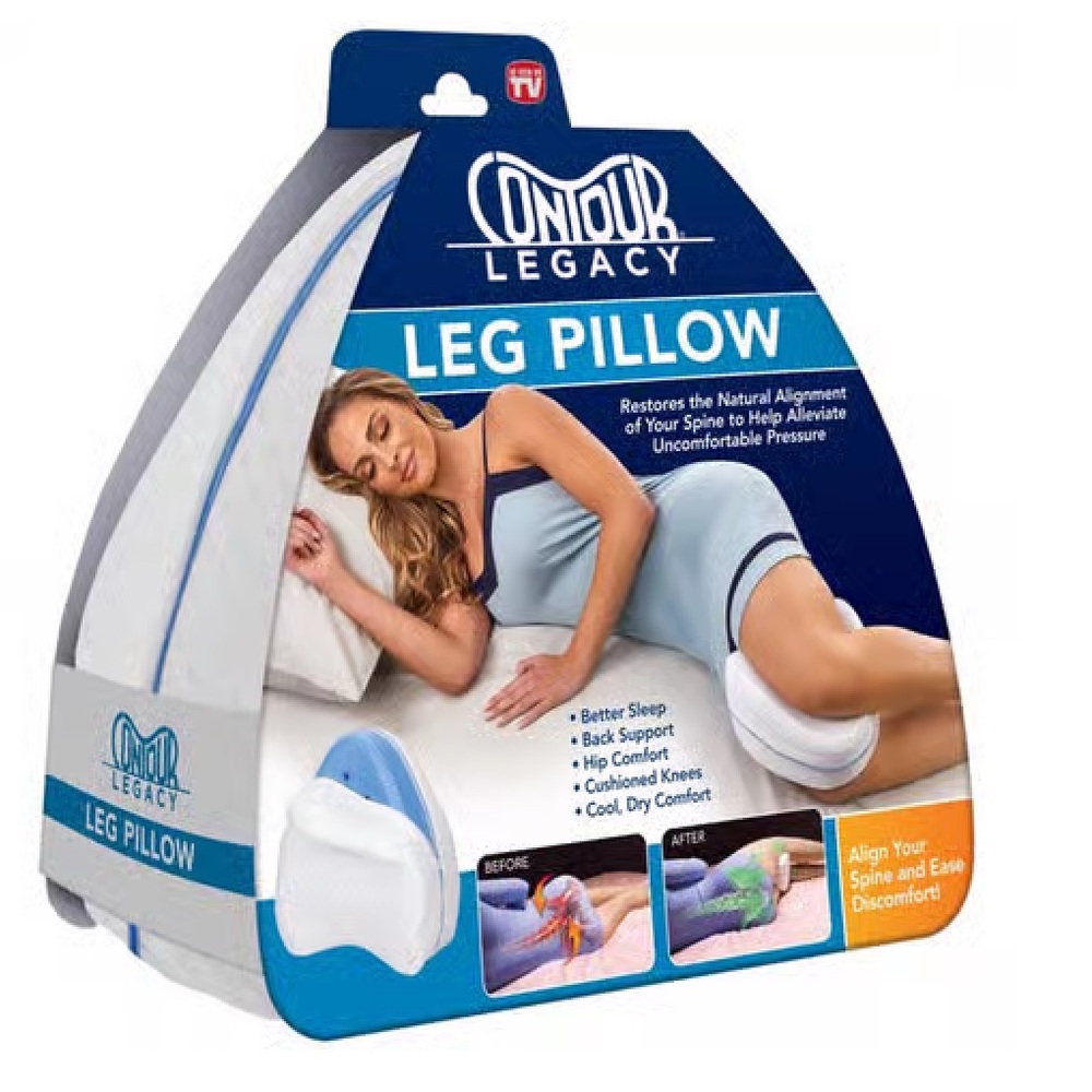 Contour White Bone-Shaped leg Pillow for natural alignment